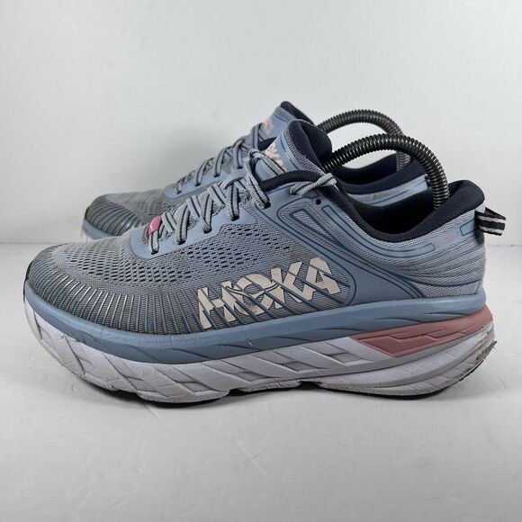 Hoka One One Bondi 7 Athletic Lace Up Running Shoes Sneakers Women's Size 8.5 - Picture 3 of 8